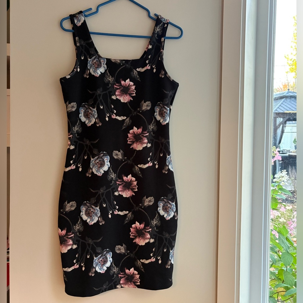 Floral Black Dress